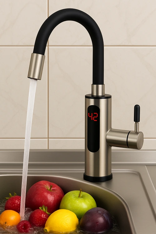 slavina sa grejačem i fleksibilnim crevom