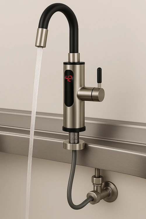 slavina sa grejačem inox