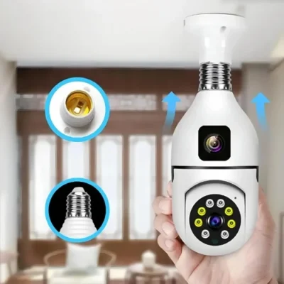 kamera sijalica sa dva sočiva wifi kamera sa dve kamere na sebi