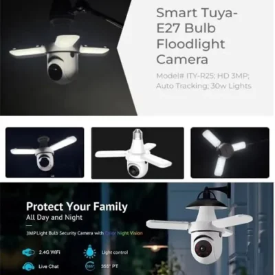 wifi kamera sa tri led panela rotirajuća kamera sijalica sa led panelima