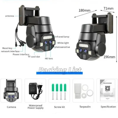 Wifi kamera za video nadzor rotirajuća Wifi rotirajuća PTZ kamera sa dva sočiva