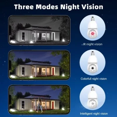 kamera sijalica rotirajuća sa led svetlom wifi kamera sijalica