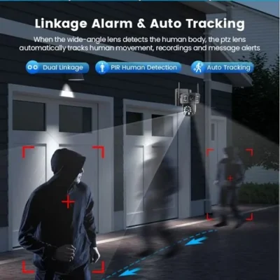 wifi PTZ dual lens kamera sa 4g ulazom za sim karticu wifi kamera sa detekcijom pokreta