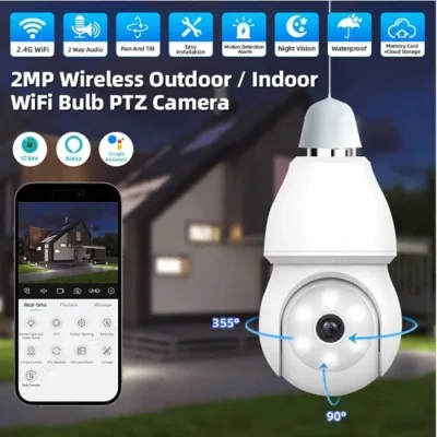 wifi ptz kamera sijalica kamera sijalica rotirajuća sa PTZ kontrolom