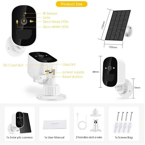 solarna kamera specifikacije