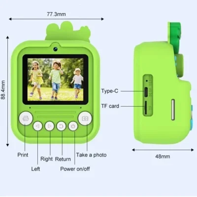 Fotoaparat za decu sa štampačem krokodil