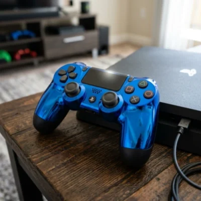 Džojstik za PS4 plavi metalik bežični kontroler