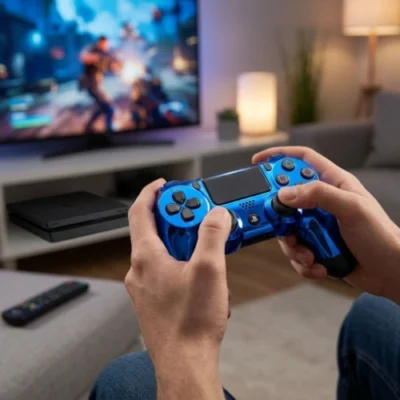 Džojstik za PS4 plavi metalik bežični kontroler