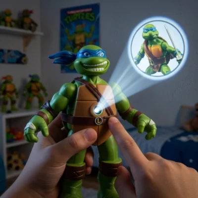 Igračka nindža kornjača Leonardo sa projektorom na grudima