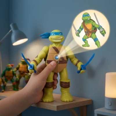 Gumena figura Leonarda sa nindža opremom u pakovanju