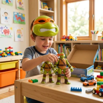 Dete sa maskom Nindža kornjače