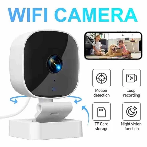Kućna i bebi WiFi kamera X7 1080P sa bazom i telefonom prikazuje snimanje uživo.