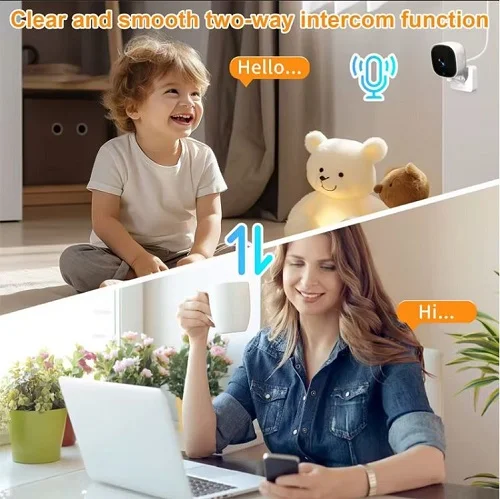X7 WiFi kamera sa vidljivim senzorom pokreta, cikličnim snimanjem, TF karticom za skladištenje i funkcijom noćnog vida.
