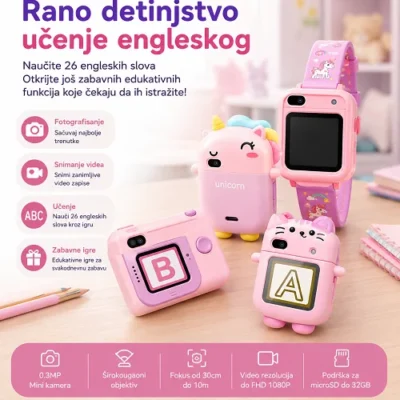 komplet 3 u 1 uredjaj set fotoaparat za decu