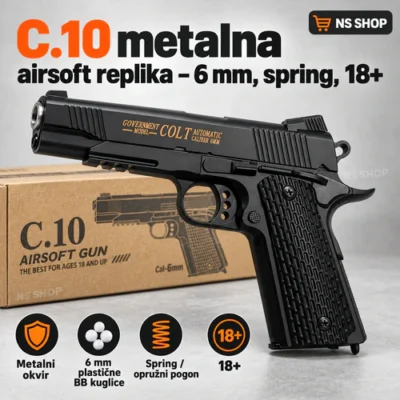 C.10 metalna airsoft replika 6 mm sa opružnim pogonom - NS Shop
