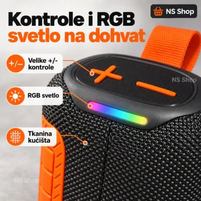 HM-846 kontrole i RGB HM-846 Bluetooth zvučnik detalj kontrola i RGB svetla
