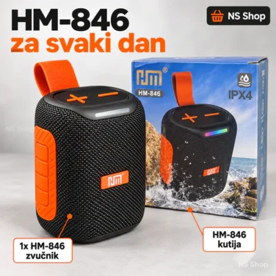 HM-846 zvučnik i kutija HM-846 Bluetooth zvučnik i originalna HM-846 kutija
