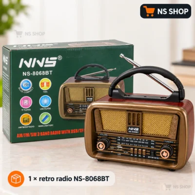 Retro radio NS-8068BT sa kutijom Retro radio NS-8068BT sa originalnom kutijom proizvoda